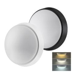 Solight Solight LED vonkajšie osvetlenie s nastaviteľnou CCT, 12W, 900lm, 22cm, 2v1 - biely a čierny kryt WO778