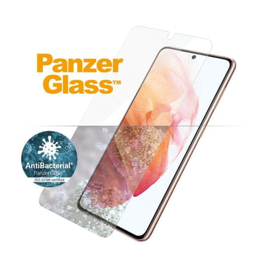 PanzerGlass Edge-to-Edge Antibacterial pre Samsung Galaxy S21 5G (celolepené s funkčným otlačkom prstov) 7269