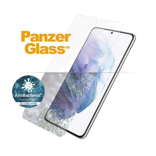 PanzerGlass Edge-to-Edge Antibacterial pro Samsung Galaxy S21+ 5G (celolepené s funkčným odtlačkom prstov) 7270 - rozbalené