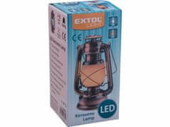 Extol Light Petrolejka, 38x LED (plameň) + 17x LED (biela), 4x 1,5V(AA), kov/sklo, 15x11,5x23,5cm