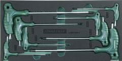 Jonnesway Modul penový - zástrčné kľúče TORX s T rukoväťou, T10 - T50, 8 ks - JONNESWAY H10MT08KV