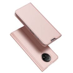 Dux Ducis Skin Pro knižkové kožené puzdro na Xiaomi Redmi Note 9T 5G, ružové
