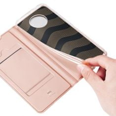 Dux Ducis Skin Pro knižkové kožené puzdro na Xiaomi Redmi Note 9T 5G, ružové