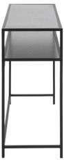 Design Scandinavia Konzolový stôl Seaford, 120 cm, MDF, čierna