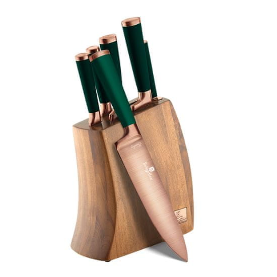 Berlingerhaus Sada nožov v drevenom bloku Emerald Collection 7 ks