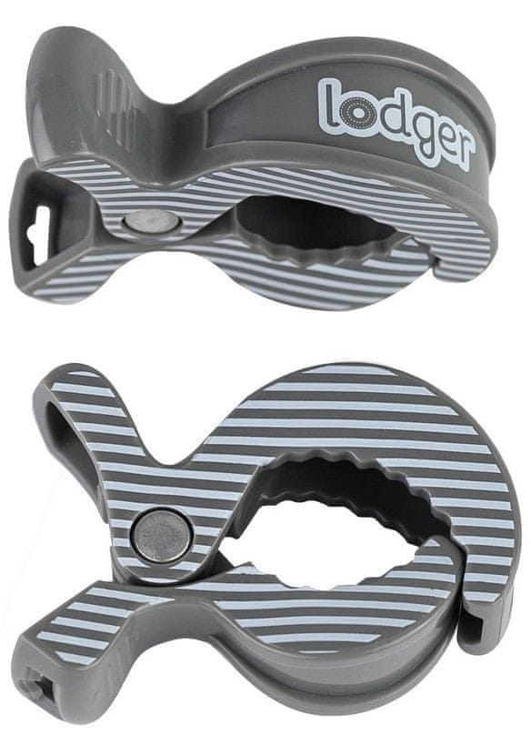 Lodger Swaddle Clip print 2-balenie Carbon-Stripe