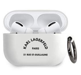 Karl Lagerfeld Rue St Guillaume Puzdro pre Airpods Pro White KLACAPSILRSGWH