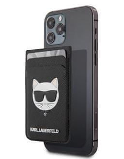 Karl Lagerfeld Saffiano Magnetic Wallet Choupette Head Black KLWMSCHSFBK