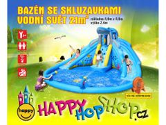 Happy Hop Bazén so šmýkačkou – Vodný svet, skákací hrad