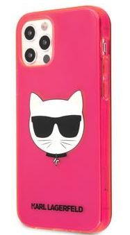 Karl Lagerfeld TPU Choupette Head Kryt pre iPhone 12/12 Pro 6.1 Fluo Pink KLHCP12MCHTRP