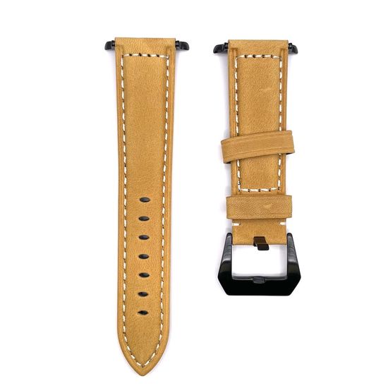 BStrap Leather Lux remienok na Apple Watch 42/44/45mm, black/brown