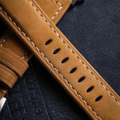 BStrap Leather Lux remienok na Apple Watch 38/40/41mm, black/brown