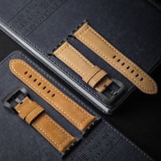 BStrap Leather Lux remienok na Apple Watch 42/44/45mm, coffee