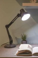 EMOS Stolní lampa LUCAS na žár. E27, tm.šedá