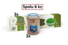 SamMills Balíček strukovinových cestovín - špagety (SPAGHETTI) zo zeleného hrášku a kvalitných filiet zo žltoplutvého tuniaka vo vlastnej šťave