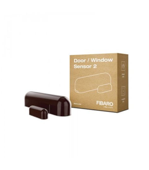 FIBARO Dverový alebo oknový senzor - FIBARO Door / Window Sensor 2 (FGDW-002-7 ZW5) - Tmavo hnedý
