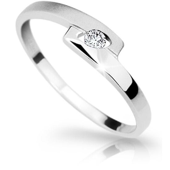 Cutie Diamonds Elegantný prsteň z bieleho zlata s briliantom DZ6725-1284-00-X-2