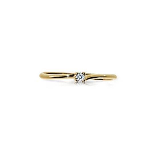 Cutie Diamonds Trblietavý prsteň zo žltého zlata s briliantom DZ6733-2948-00-X-1