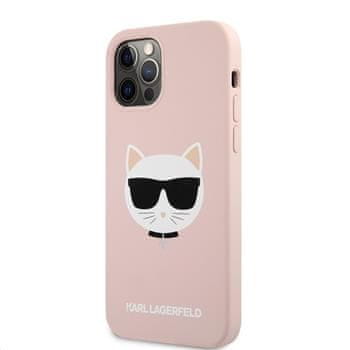 Karl Lagerfeld Choupette Head silikonový kryt pre iPhone 12 Pro Max 6,7 KLHCP12LSLCHLP, ružový