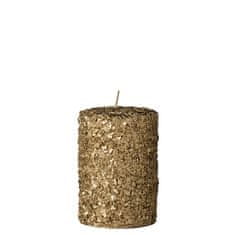 Lene Bjerre Dekoratívne sviečka GLITERIA bronzová 10,5 cm
