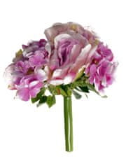 EverGreen Kytica ruže, hortenzie, 26 cm svetlá fialová