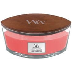 Woodwick Vonná sviečka loď Melon & Pink Quartz 453,6 g