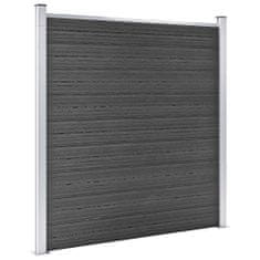 Vidaxl Sada plotových panelov WPC 1391x186 cm čierna