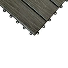 Maxwhite WPC dlaždice zámková 30x30cm Tmavo šedá