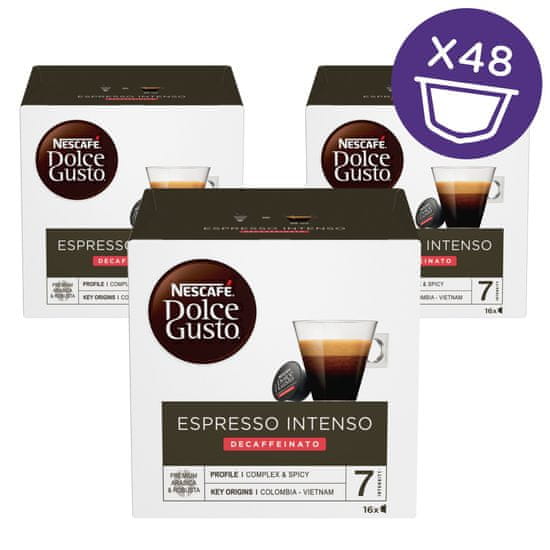 NESCAFÉ kávové kapsule Dolce Gusto Espresso Intenso Decaffeinato - 3 x 16 kapsúl v balení