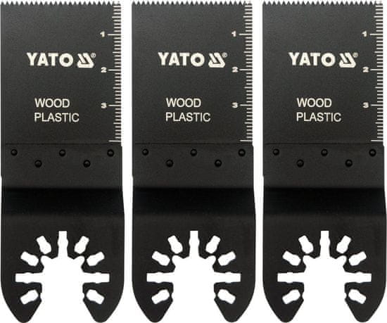 YATO  Pílový list na ponor. rezy HCS pre multifunkciu, 34mm (drevo, plast), sada 3ks