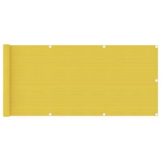 Vidaxl Balkónová markíza, žltá 75x400 cm, HDPE