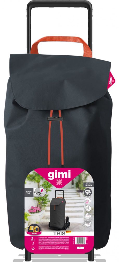 Gimi Tris Floral nákupný vozík sivý