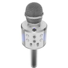 MG Bluetooth Karaoke mikrofón s reproduktorom, strieborný