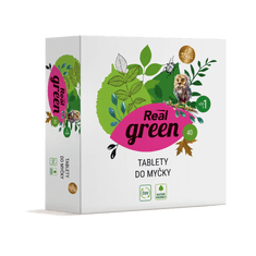 Real Green Clean tablety do umývačky 2x 40 ks + Prostriedok na riad 500 ml zadarmo