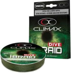 Climax Splietané potápavé šnúry iBraid Dive - 0,18mm/9,5kg/135m - olivová