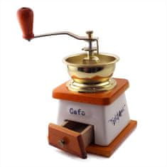 Greatstore Keramický mlynček na kávu v retro štýle, 20 x 10 x 10 cm
