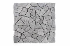 Greatstore Mramorová mozaika Garth- sivá, obklady 1 m2