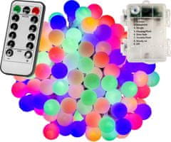 shumee Párty LED osvetlenie 10m - farebné 100diód - BATÉRIE ovládač