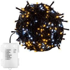 shumee Vianočná reťaz 100 LED - 10 m, teple a studeno biela