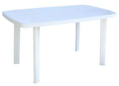 Greatstore Záhradný plastový stôl FARO - biely