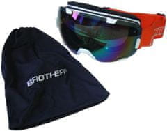 Greatstore Brother Lyžiarske okuliare s veľkým zorníkom B298 - biele