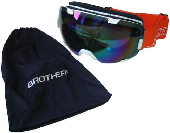 shumee Brother Lyžiarske okuliare s veľkým zorníkom B298 - biele