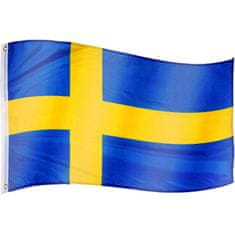 Greatstore Vlajka Švédsko - 120 cm x 80 cm