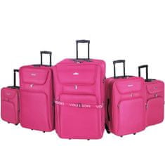shumee Sada cestovných kufrov na kolieskach, 5-dielna, ružová