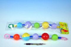 shumee Řetěz/zábrana barevné koule plast 40cm asst v sáčku 0m+