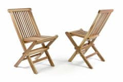Greatstore Záhradná sada 2 detských drevených stoličiek DIVERO