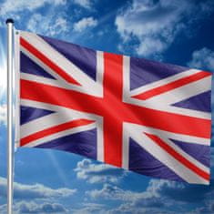 Greatstore Vlajkový stožiar vrátane vlajky Veľká Británia - 650 cm