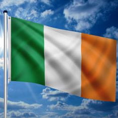 Greatstore Vlajkový stožiar vrátane vlajky Írsko - 650 cm