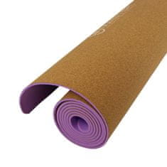 Master podložka na cvičenie Yoga 4 mm - 183 x 61 cm - korková - fialová
