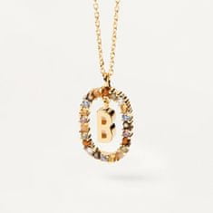 PDPAOLA Krásny pozlátený náhrdelník písmeno "B" LETTERS CO01-261-U (retiazka, prívesok)